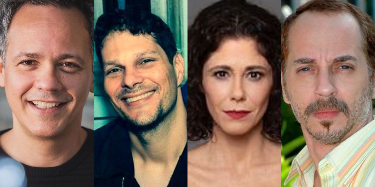 Danton Mello, Sylvio Perroni, Juliana Martins e Oberdan Júnior atualmente (Foto: Divulgação/Instagram/Divulgação)
