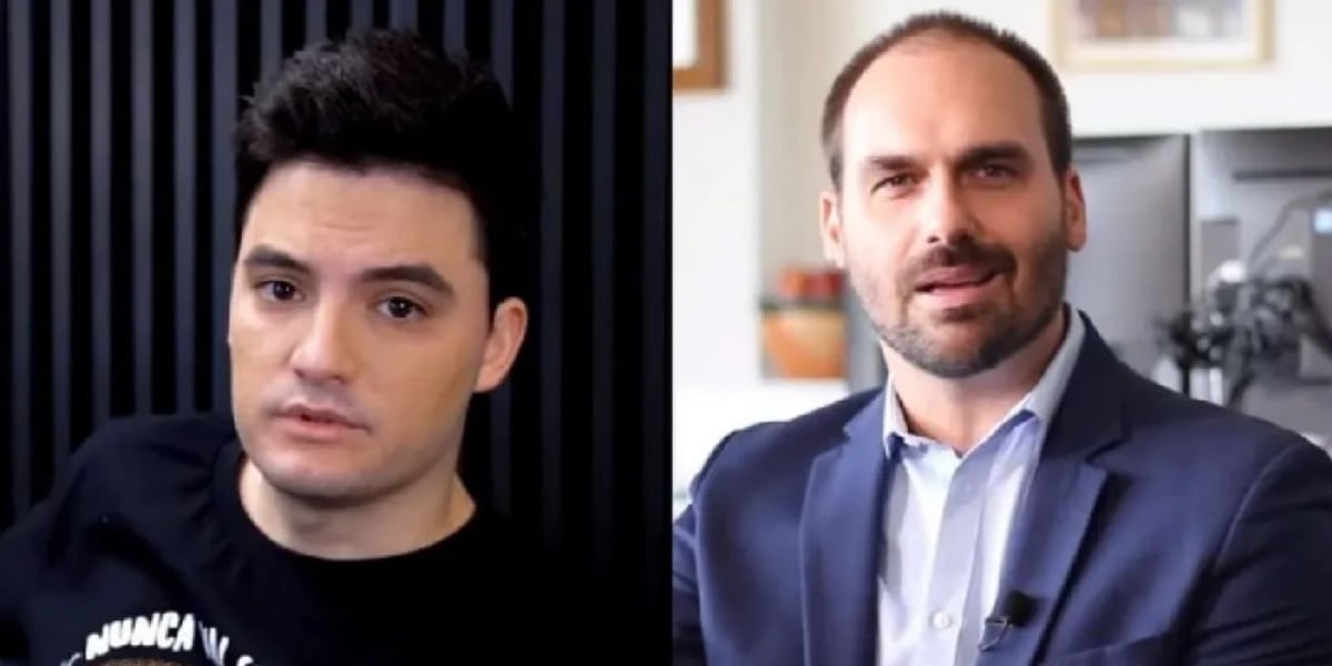 Felipe Neto não ficou calado diante de deboche de Eduardo Bolsonaro (Imagem: Montagem)