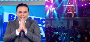 Gottino informou o tiroteio no show da dupla sertaneja no noticiário da Record (Foto: Montagem/TV Foco)