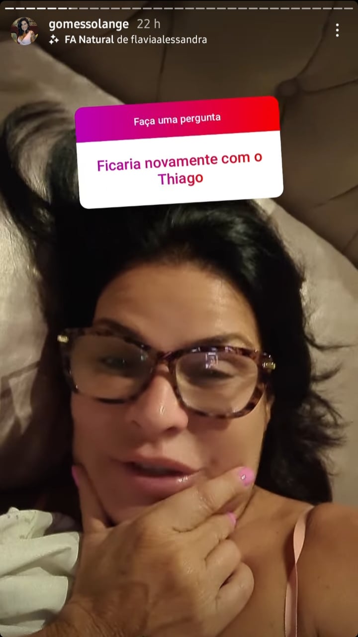 Publicação de Solange Gomes nos Stories (Foto: Reprodução/ Instagram)