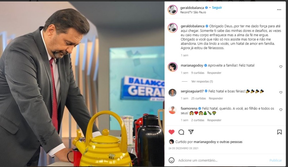 Geraldo Luís falou sobre seu recesso na Record Geraldo Luís falou sobre seu recesso na Record