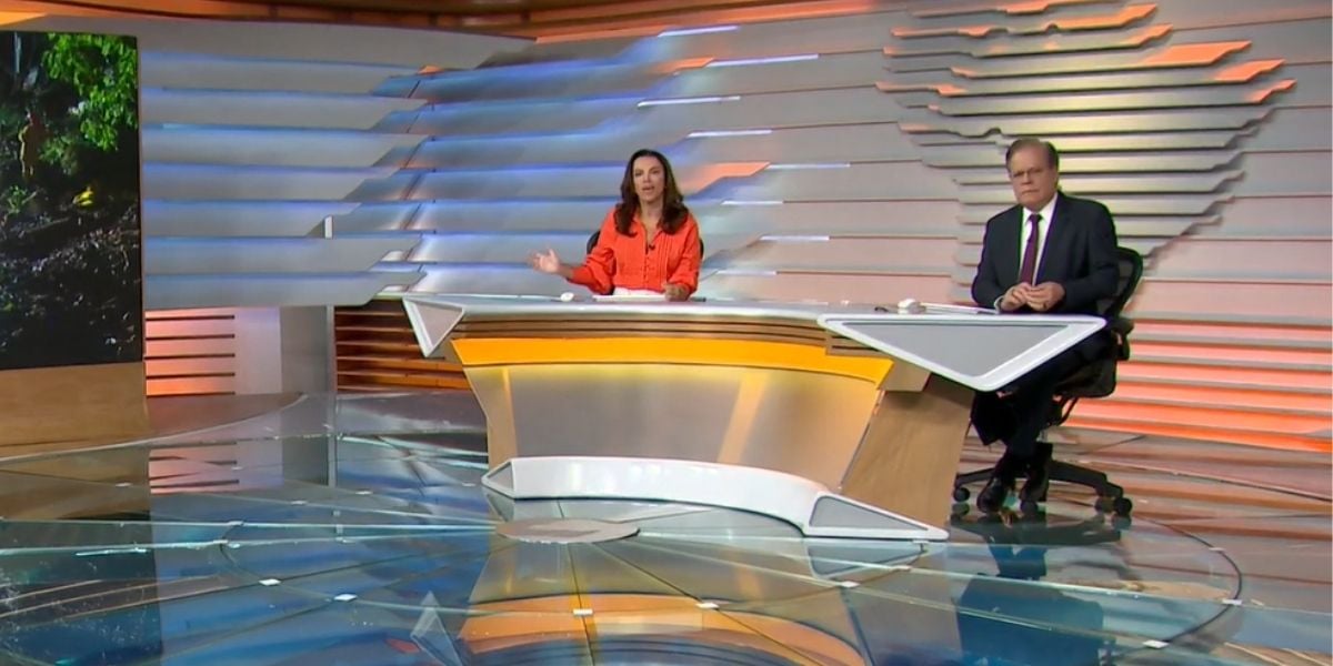Ana Paula Araújo e Chico Pinheiro no Bom Dia Brasil 