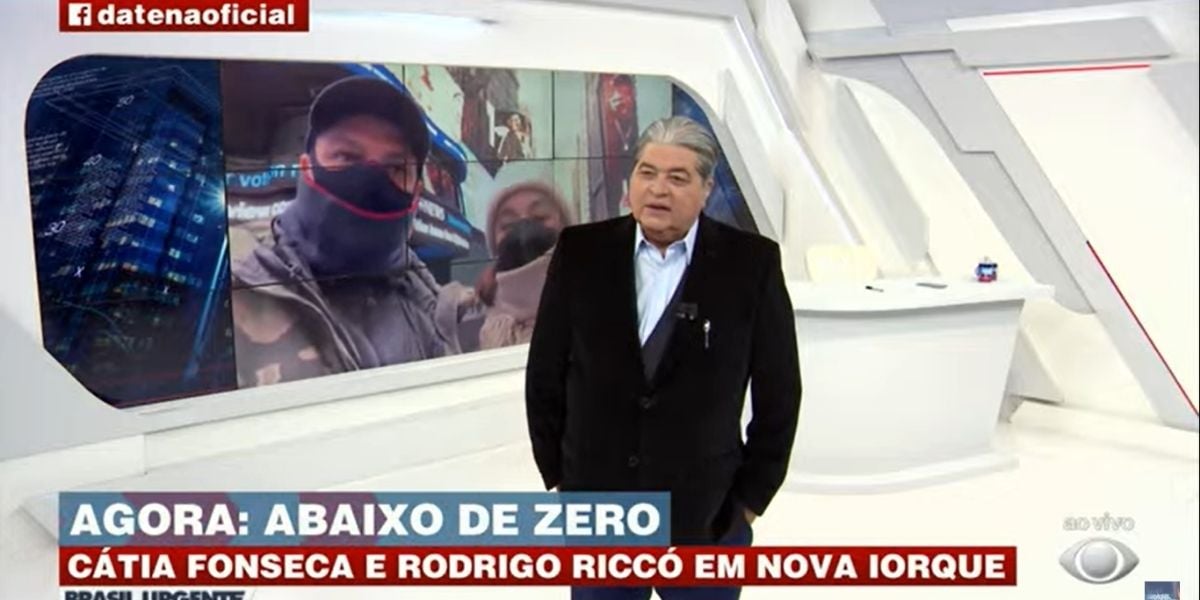 Catia Fonseca deixa o país, surge no Brasil Urgente de Datena e âncora faz pedido: "Quero me despedir"