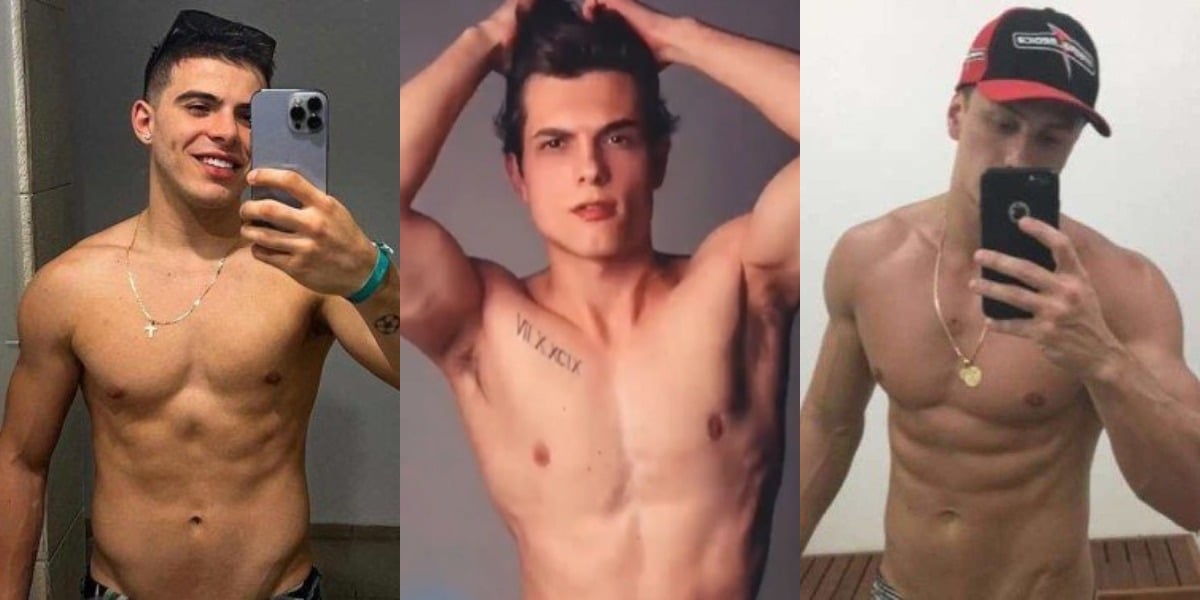 Thomaz Costa, Marlon Schuck e Lucas Gallina fizeram contas no Onlyfans (Foto: Reprodução/Instagram)