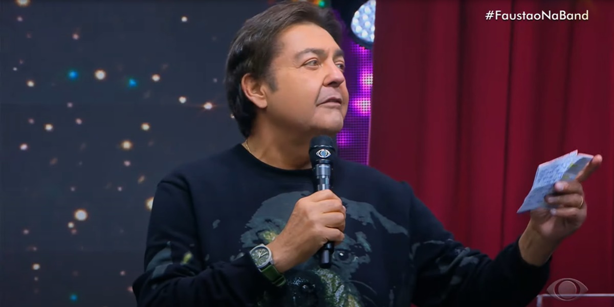 Faustão em noite de estreia na Band (Foto: Reprodução)