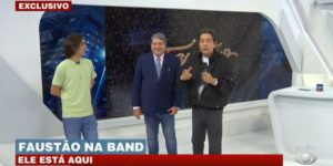 Faustão invade programa de Datena na Band com filho e anuncia ida de dois globais, ao vivo: “Vingança”