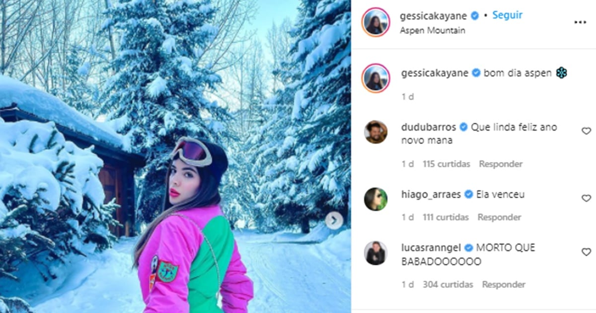 Gkay posta no Instagram: "Bom dia, Aspen" em viagem de férias com Anitta (Foto: Reprodução/ Instagram)