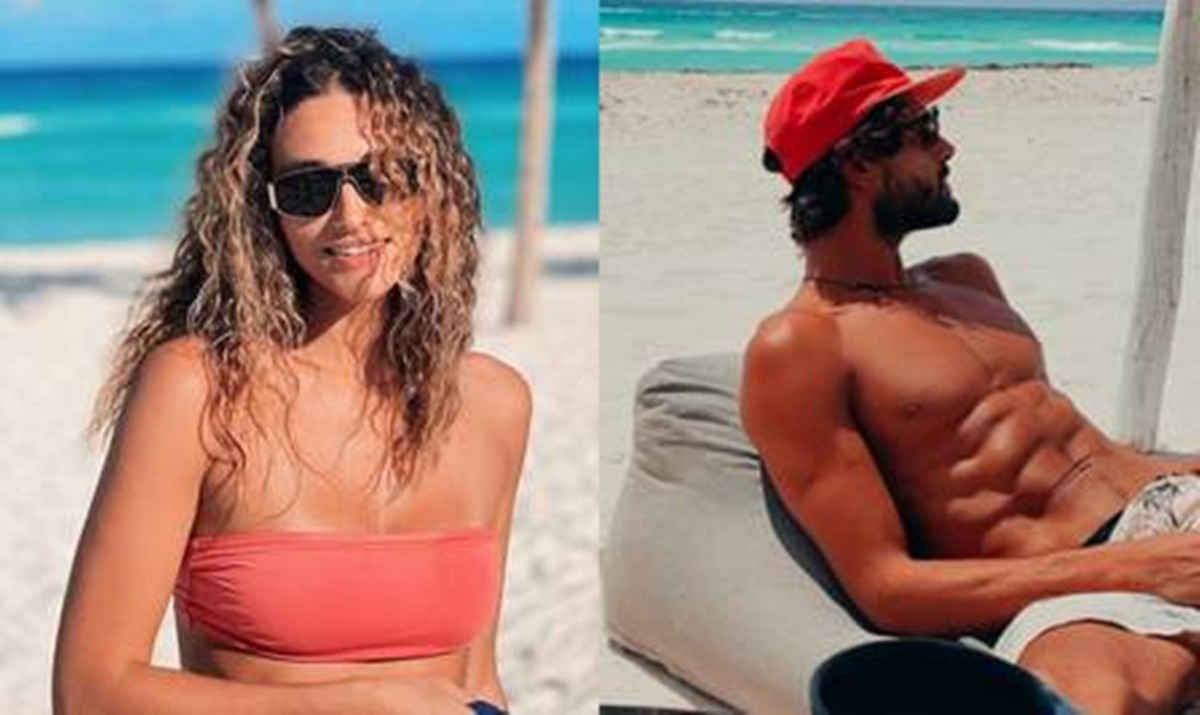 Débora Nascimento e Marlon Teixeira em viagem no México em 2021 (Foto: Reprodução/ Montagem)