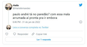 Internautas brincaram com o volume na cueca do participante do BBB22 (Foto: Reprodução / Twitter)