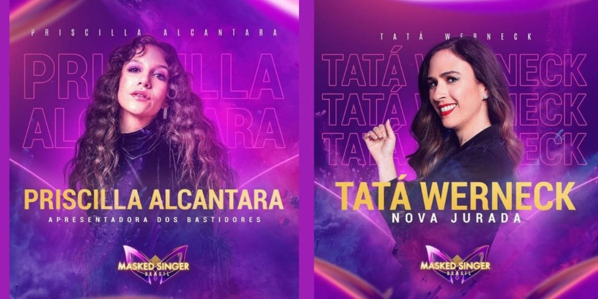 Priscilla Alcantara e Tatá Werneck entraram no time de apresentadores do The Masked Singer Brasil - Foto: Reprodução
