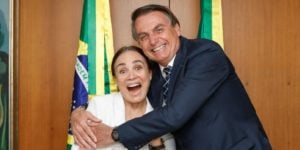 Regina Duarte e Bolsonaro - Foto: Reprodução