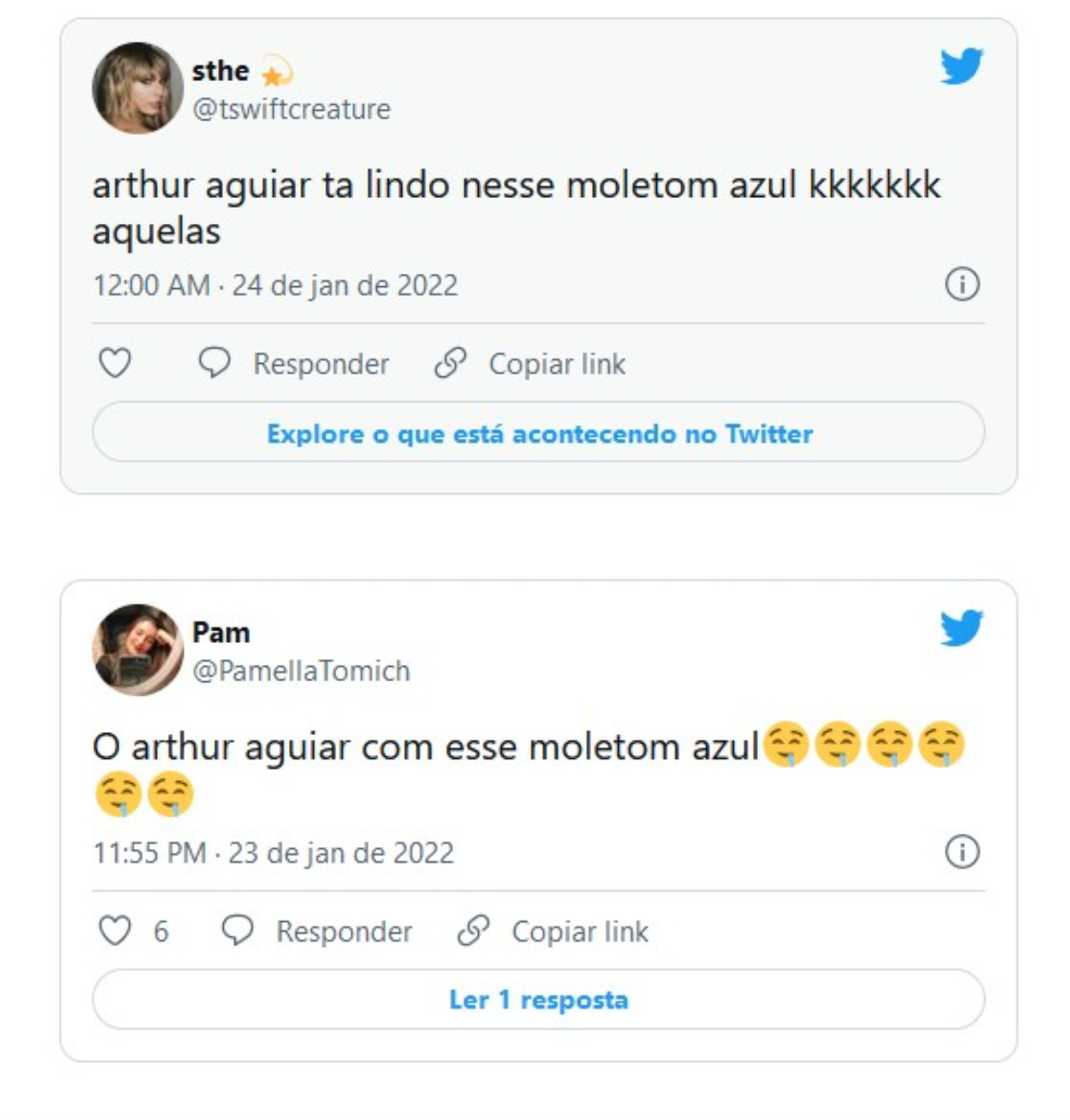 Fãs do reality não deixaram passar despercebido o 'volume' de Arthur (Foto: Reprodução / Twitter)
