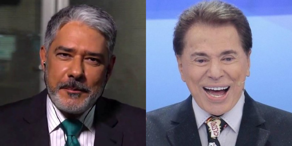 William Bonner e Silvio Santos representam as emissoras em que trabalham (Foto: Reprodução/TV Globo/SBT) William Bonner e Silvio Santos representam as emissoras em que trabalham (Foto: Reprodução/TV Globo/SBT)