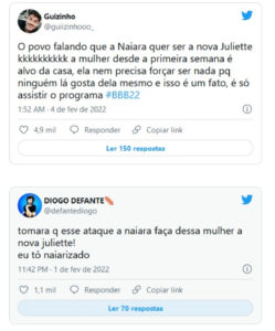Público passou a questionar a perseguição em cima de Naiara (Foto: Reprodução / Twitter)