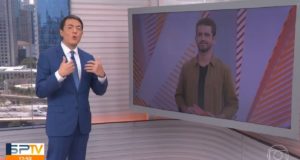 Alan Severiano e Felipe Andreoli durante a ponte do SP1 com o Globo Esporte- Foto: Reprodução