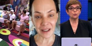 BBB22, Carolina Ferraz e Lo Prete em plantão da Globo (Reprodução)