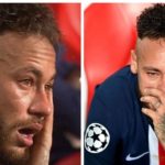 Neymar chorando após a derrota na final da champions league, recentemente o jogador foi furtado em 200 mil reais (imagens / globo)