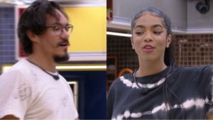 Maria faz cobranças de atitudes dentro e fora da cama para Eliezer no BBB22 (Reprodução/ Montagem/ Globoplay)