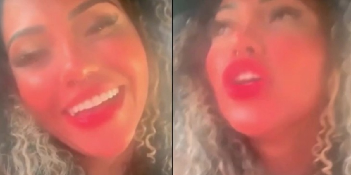 Cantora gravou vídeo dentro de carro de policiais (Imagem: Reprodução)