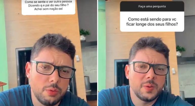 Pai biológico do enteado de Eduardo Costa (Imagem: Montagem)