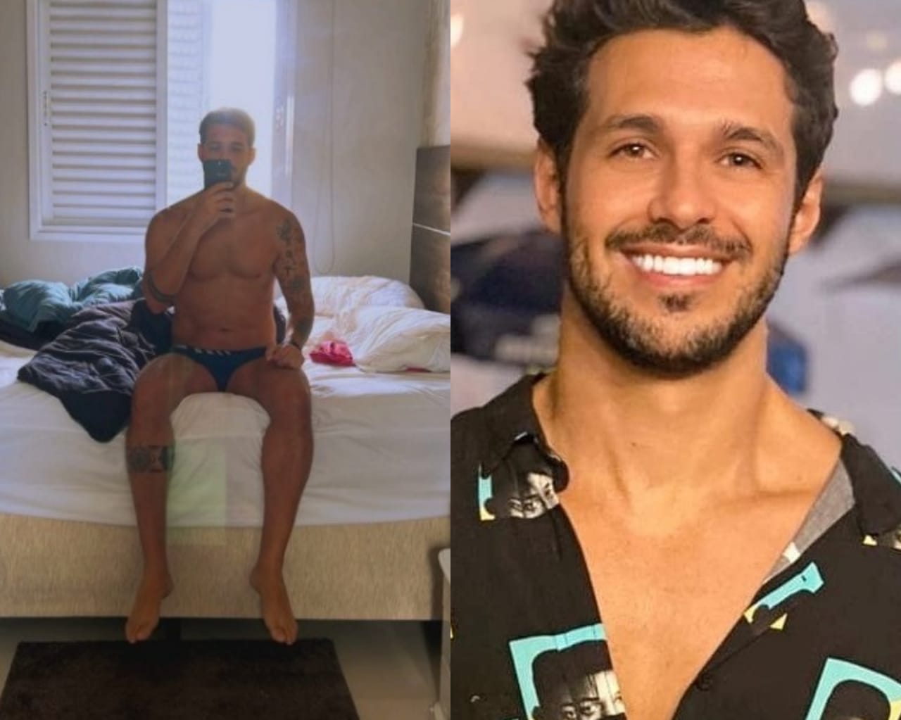 BBB22: Rodrigo Mussi posta foto ousada nas redes sociais (Foto: Reprodução/Twitter/Montagem)