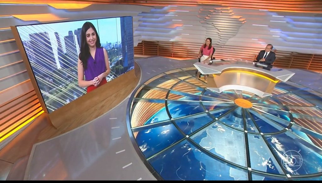 Cintia Toledo assumiu a previsão do tempo no Bom Dia Brasil- Foto: Reprodução 