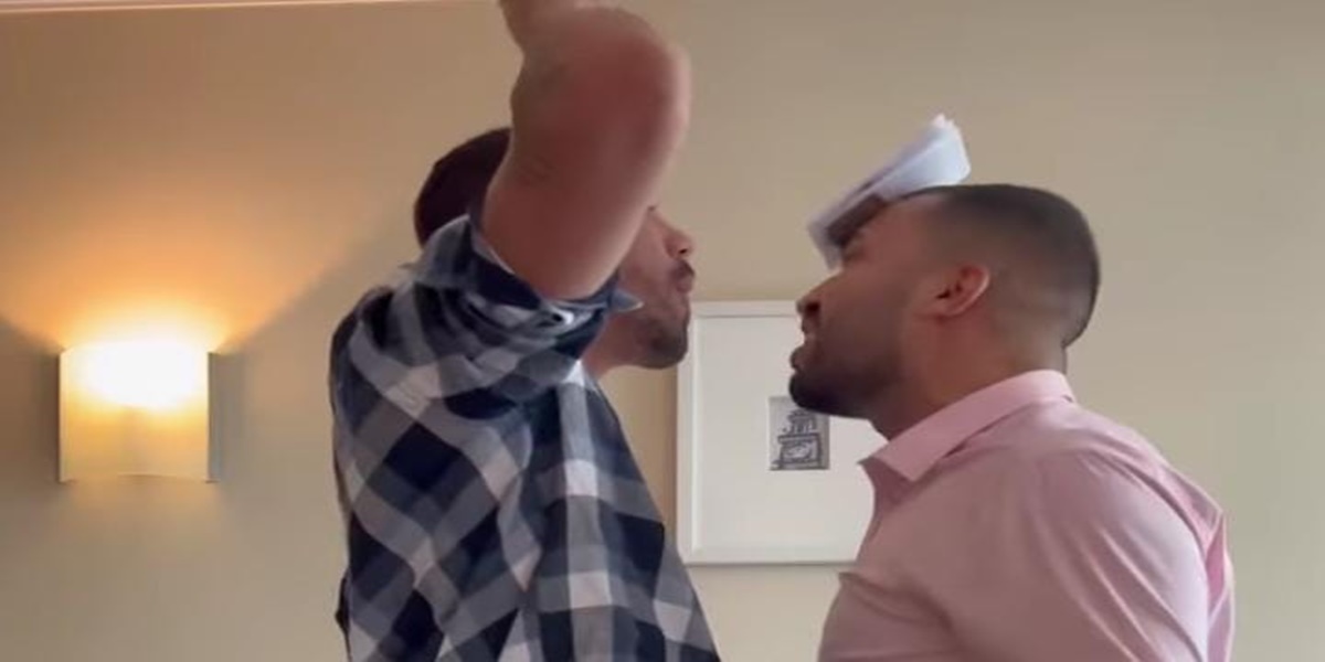 Gil do Vigoe e Rico melquiades encenaram briga (foto: Instagram)  