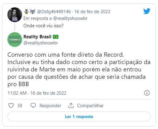 Segundo perfil no Twitter, A Fazenda 14 teria anônimos no elenco (Foto: Reprodução)