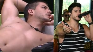 Arthur Aguiar no BBB22 e seguindo carreira de cantor (Montagem/ Reprodução)