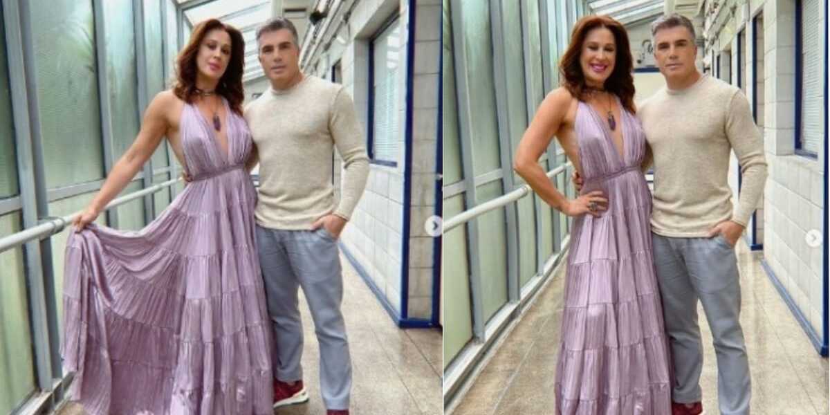 Claudia Raia e Jarbas Homem de Mello capricham no look para participar do Encontro (Foto: Reprodução/Instagram/Montagem)