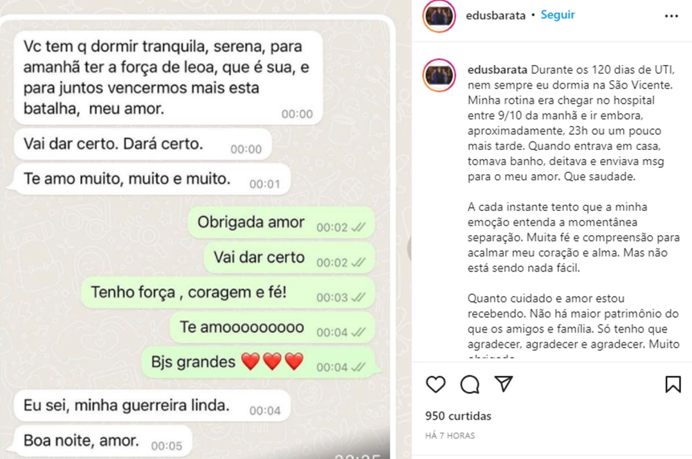 Viúvo de Françoise Forton expõe print de conversa e se declara (Reprodução/ Instagram)