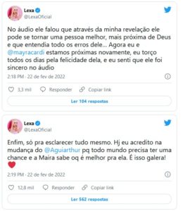Lexa se manifestou sobre o caso no twitter (Foto: Reprodução / Twitter) Lexa se manifestou sobre o caso no twitter (Foto: Reprodução / Twitter)