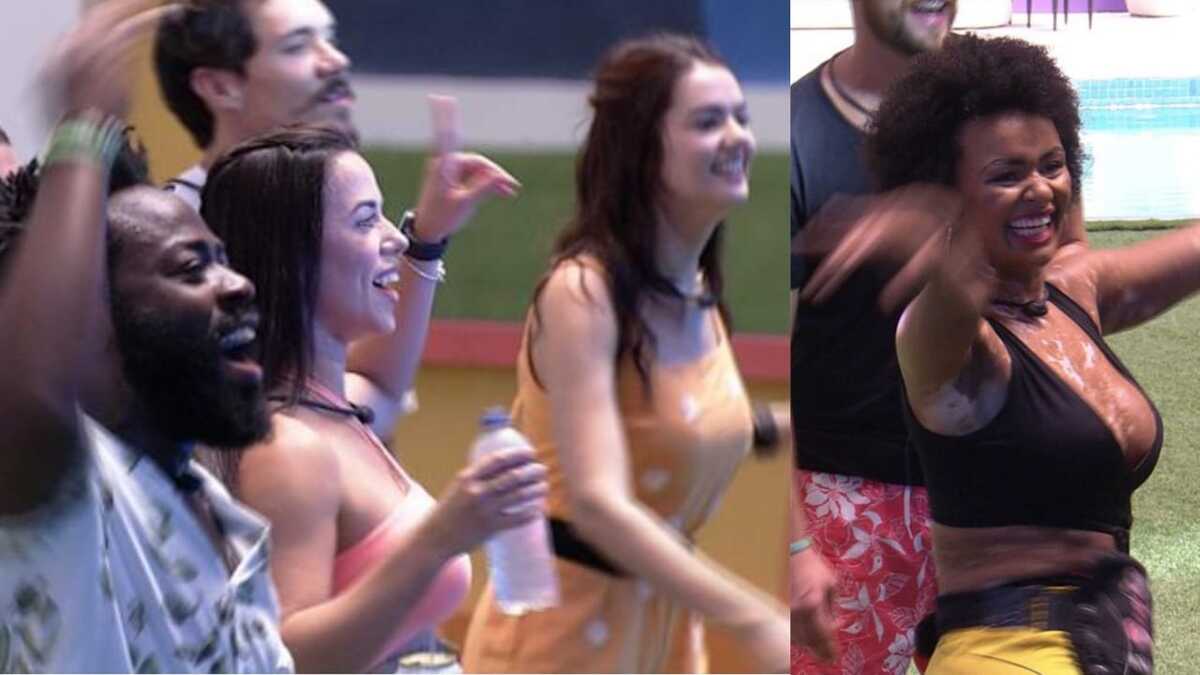 BBB22: Brothers se animam ao som da bateria da Beija-Flor (Foto: Reprodução/Montagem)