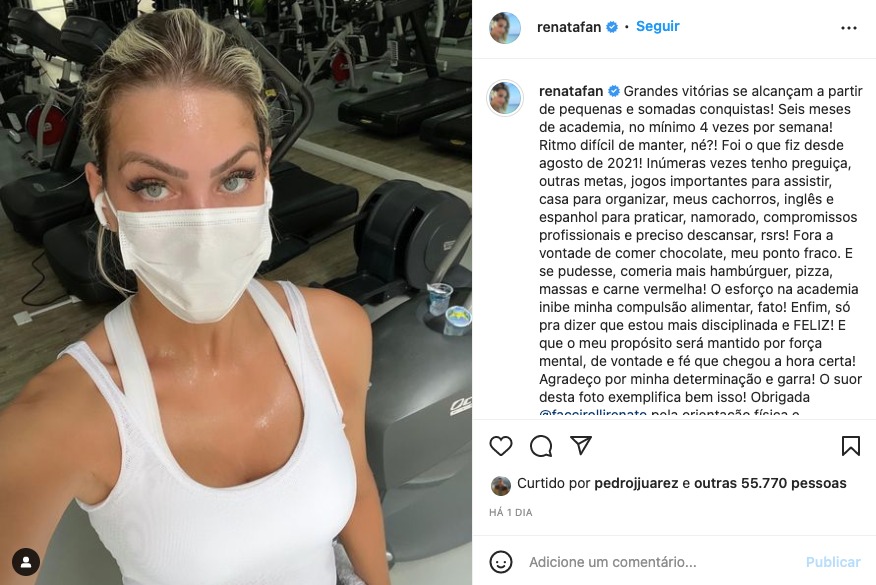 Renata Fan fala sobre rotina de treinos - Reprodução Renata Fan fala sobre rotina de treinos - Reprodução