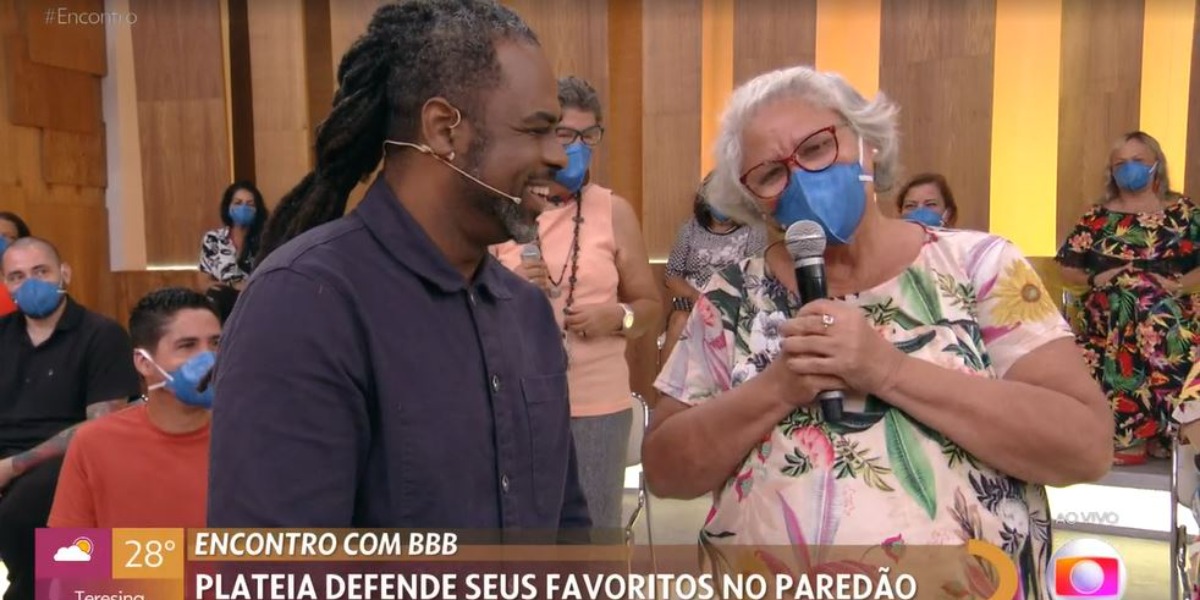 Salete deixou Manoel Soares chocado no "Encontro" (Foto: Reprodução/TV Globo)