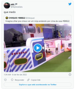 Repercutiu a falha dos bastidores do BBB22 (Foto: Reprodução / Twitter) Repercutiu a falha dos bastidores do BBB22 (Foto: Reprodução / Twitter)