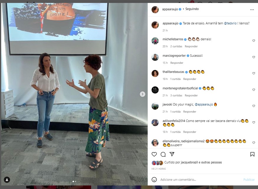 Ana Paula Araújo divulgou um de seus projetos paralelos a Globo nas redes sociais