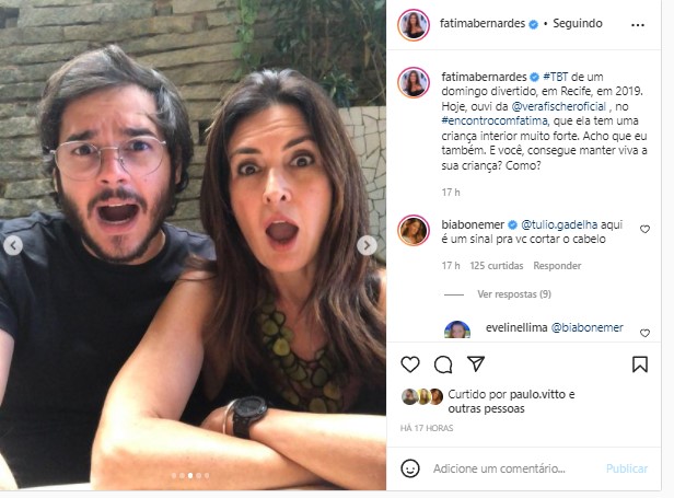 Filha de Fátima Bernardes deu alfinetada em Túlio Gadelha