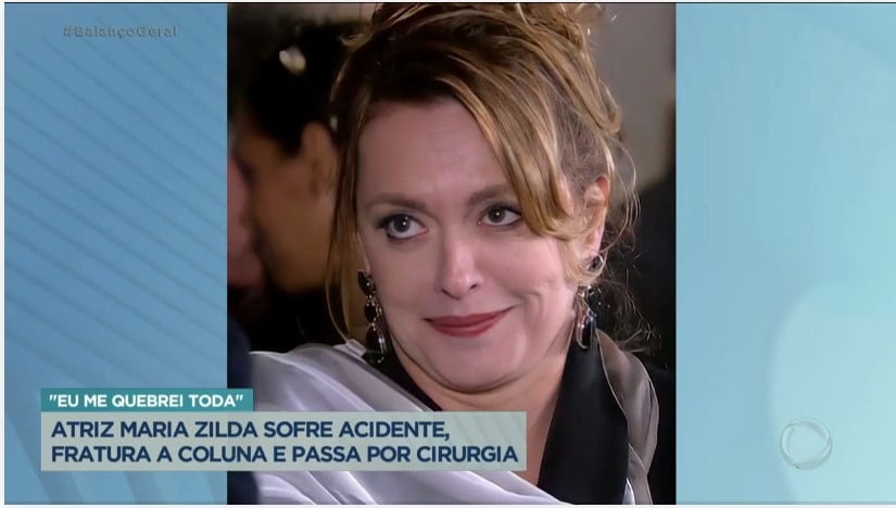 Notícia sobre o acidente de Maria Zilda foi divulgada na Record