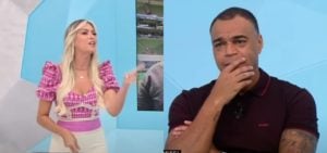 Renata Fan e Denilson durante discussão com Ronaldo Giovanelli na Band- Foto: Montagem/TV Foco