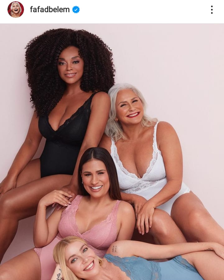 Fafá de Belém apareceu só de lingerie (Foto: reprodução) 