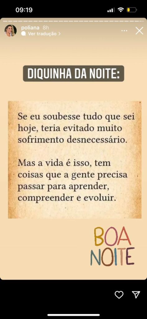 De acordo com Poliana Rocha, ela poderia ter evitado muito sofrimento (Reprodução)