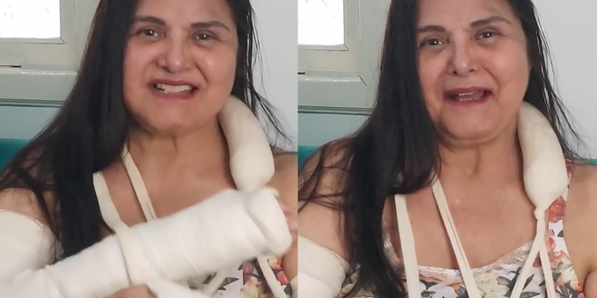 Elizângela quebrou os braços em outubro de 2021 (Foto: Reprodução/Instagram)