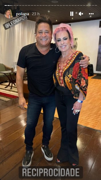 Stories de Poliana Rocha com Leonardo e Ana Maria - Foto: Reprodução