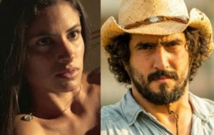Filó (Leticia Salles) em cena de 'Pantanal': ela se apaixonou por protagonista após noite de amor (Foto: Reprodução / Globo)
