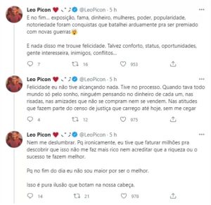  Leo Picon, irmão de Jade Picon do BBB22 (Foto: Reprodução / Twitter)