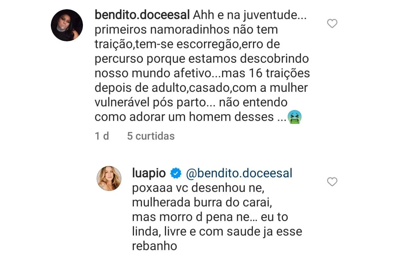 Luana Piovani surpreendeu com declaração Luana Piovani surpreendeu com declaração