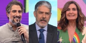Marcos Mion, William Bonner e Fátima Bernardes são alguns dos maiores nomes da emissora atualmente (Foto: Reprodução/TV Globo)