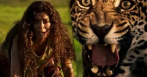 Maria Marruá enfrenta onça, e o mistério começa em 'Pantanal' (Foto: Reprodução / Globo)