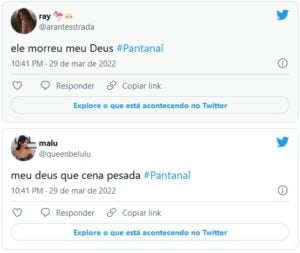  Telespectadores aprovaram 'Pantanal' (Foto: Reprodução / Twitter)